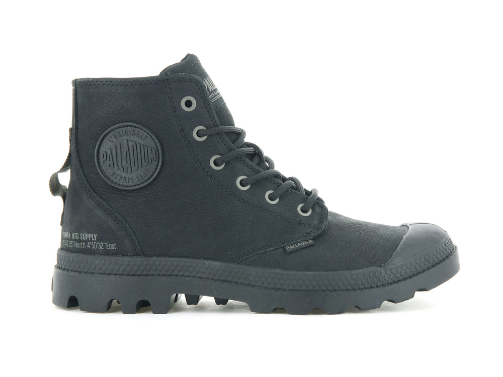 Botas De Invierno Palladium PAMPA HI SUPPLY LEATHER Hombre Negras | Costa Rica-85720